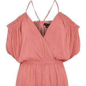 Topshop blush, cold shoulder, romper playsuit, size 8-10